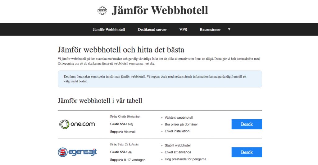 Hur väljer man rätt webbhotell?